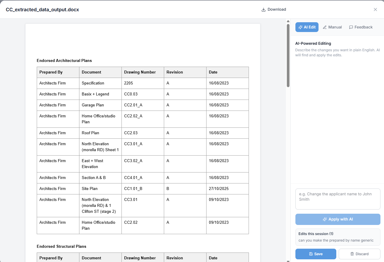 Drawing Schedule Dashboard