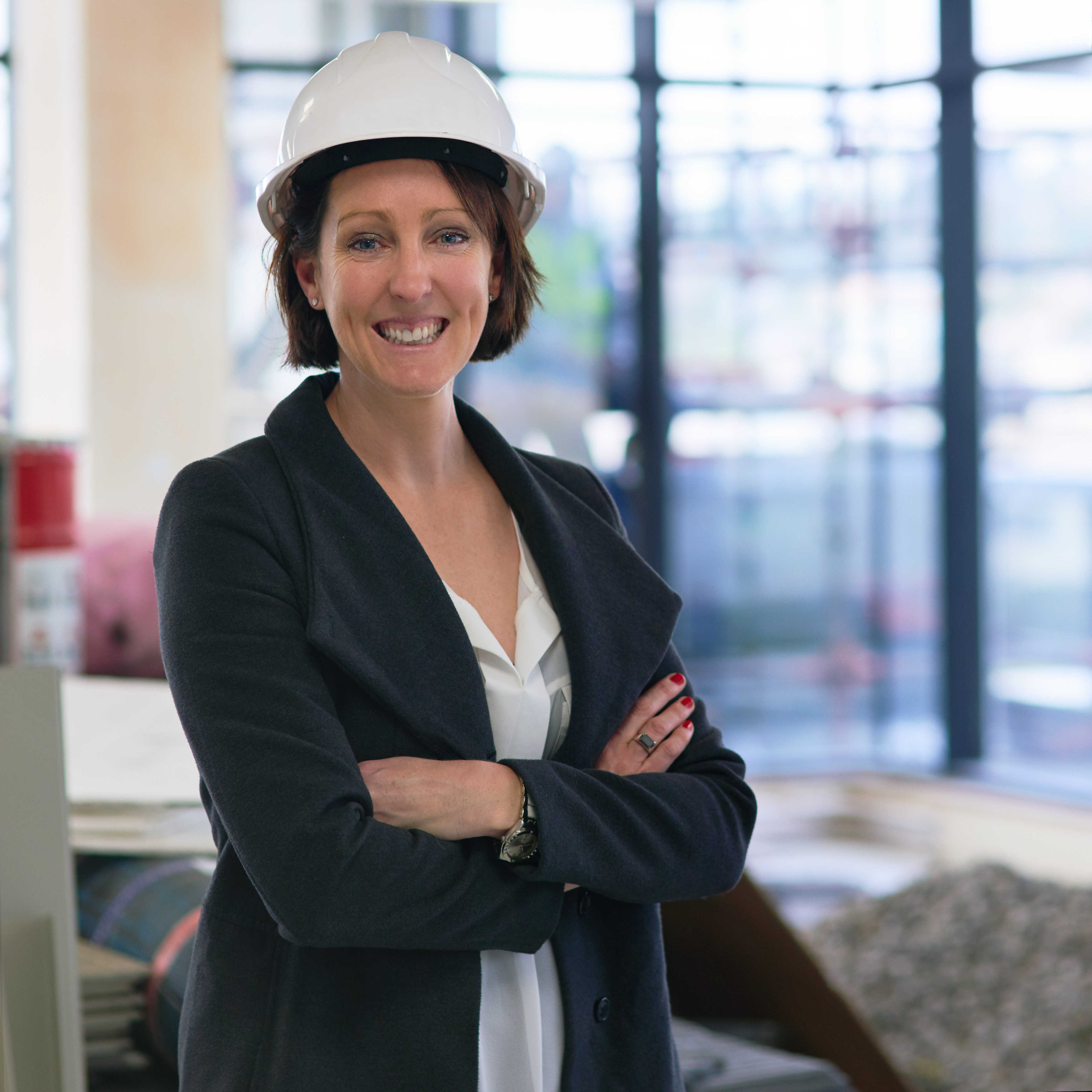 Engineer on construction site